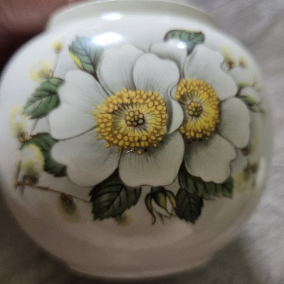 Sadler Floral Ginger Jar - Dogwood - Made in England - Picture 10 of 11